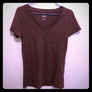 Mossimo Maroon V neck t shirt - size S